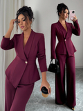 Elenzga petite 2 piece women's suit set