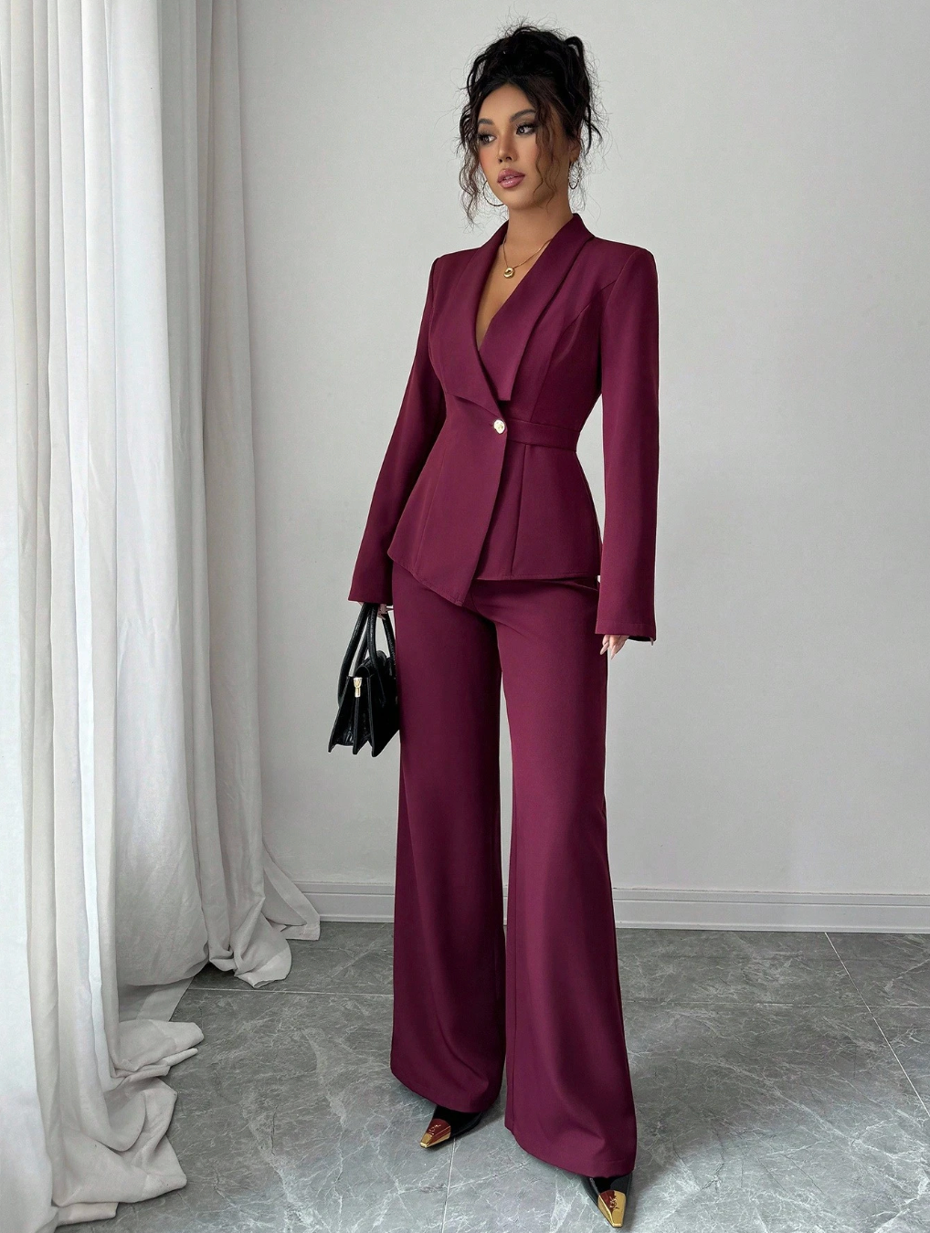 Elenzga petite 2 piece women's suit set